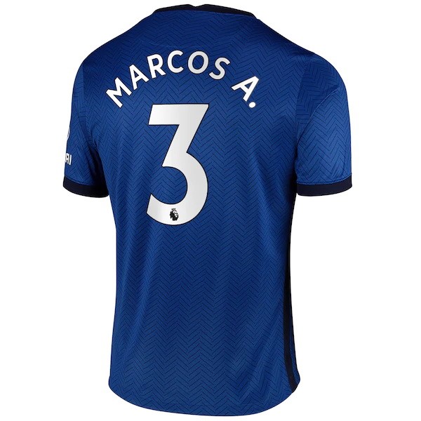 Camiseta Chelsea NO.3 Marcos A. Primera equipo 2020-2021 Azul